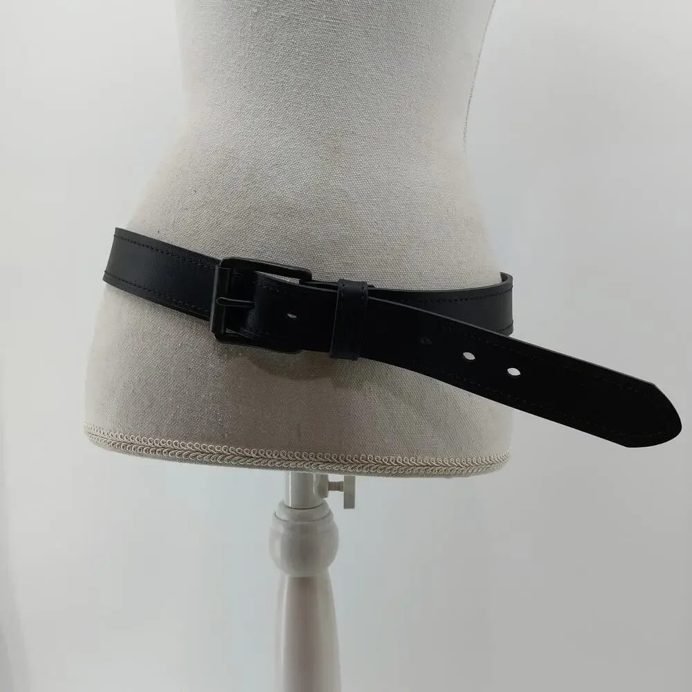 Dickies Black Men's Leather Belt Size 36 Workwear Streetwear